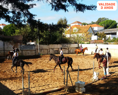 Baptismo a Cavalo em Picadeiro - 30 Min | 1 ou 2 Pessoas | Clube Equestre Catarina Vicente - Almada