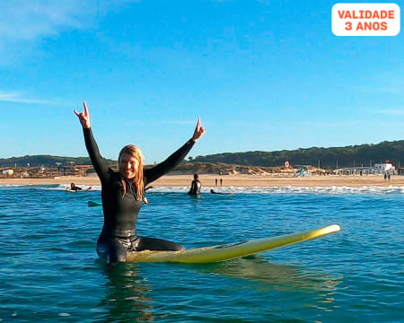 Aula de Surf - 1 ou 2 Pessoas | 2 Hora | Praia do Castelo | Caparica