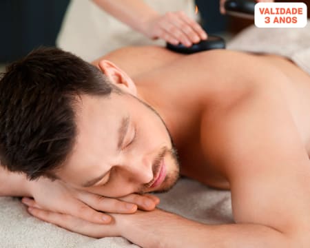 Massagem de Pedras Quentes Localizada 50 Minutos Para Ele | Oporto Medical Spa