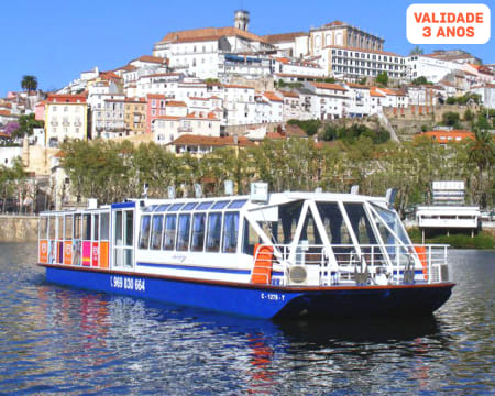 Coimbra à Vista! Passeio de Barco no Rio Mondego a Dois ou em Família