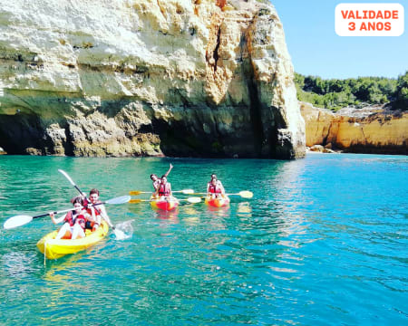 Passeio de Kayak às Grutas de Benagil a Dois ou em Família - 2 Horas | Lagoa