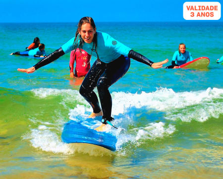 Aula de Surf em Grupo na Praia da Galé | 2 Horas | SURF4FUN - Albufeira