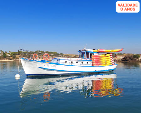 Passeio de Barco e Caiaque nas Grutas e Praias Desertas do Algarve | Wooden Boat Experience - Alvor