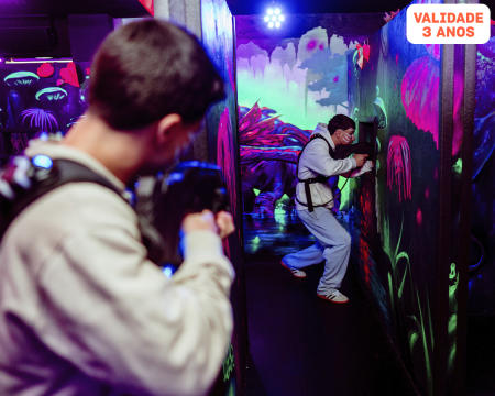Bilhetes para 2 Jogos de Laser Tag no Maior Parque de Diversões em Sintra até 8 Pessoas | InFun