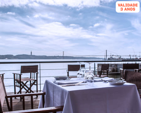 Peixe e Marisco Fresco para Dois com Vista para o Tejo - Cheque Gourmet 50€ | Monte Mar Lisboa