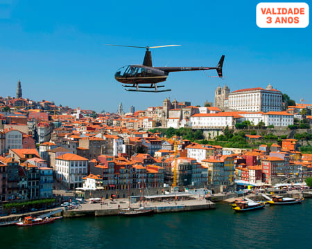 Magnífico Voo de Helicóptero Sobre o Porto com Opção Voo Privado! 8 Minutos | Porto Helicopters