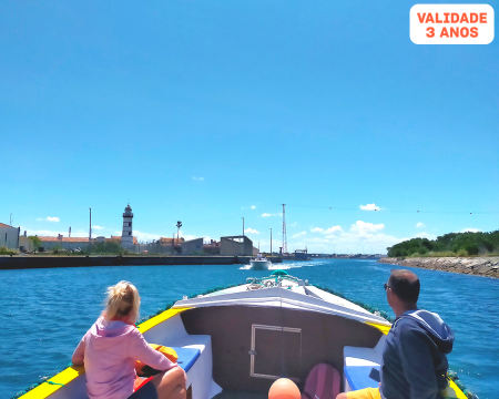 Passeio de Barco pela Ria de Aveiro - Experiência Indústria e/ou Natureza | 2 Adultos + 1 ou 2 Crianças