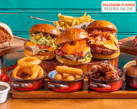 Hambúrgueres Gourmet e Sobremesa para Dois | The Club Burger House - Parque das Nações