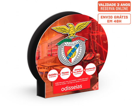 Sport Lisboa e Benfica | Tour Estádio e Museu + Cachecóis + Cheque 25€ Luz by Chakall