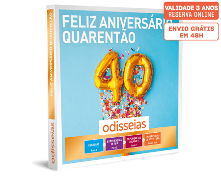 Feliz Aniversário Quarentão | 2500  Experiências