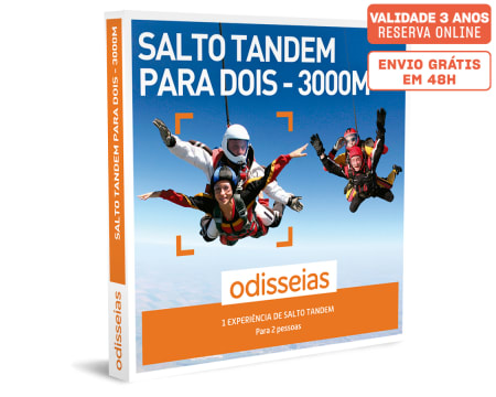 Salto Tandem a 3.000 Metros para Dois | 3 Locais à Escolha