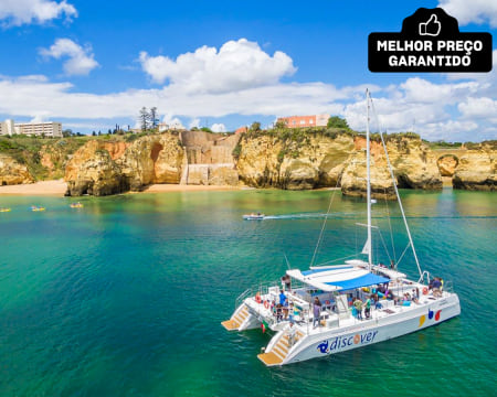 Passeio de Catamaran à Vela a Benagil e Carvoeiro - Bilhete Criança ou Adulto | Algarve