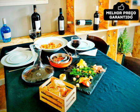 Menu Completo com Pratos Italianos, Vinho e Sobremesa para Dois | Forno & Cia - Leiria