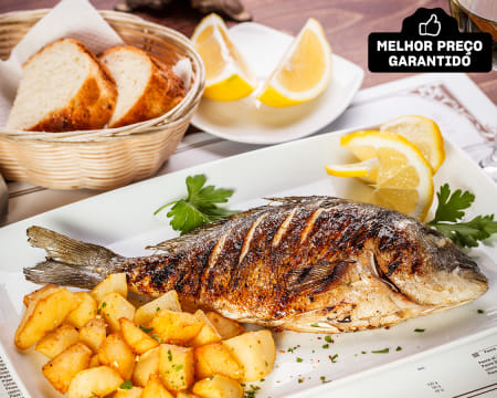 Mista de Peixe no Carvão + Entradas, Bebida e Sobremesa para Dois | Lota Nova - Figueira da Foz