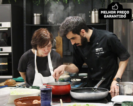 Workshop de Cozinha à Escolha c/ Chefs + Degustação - 3h | Lisboa ou Porto