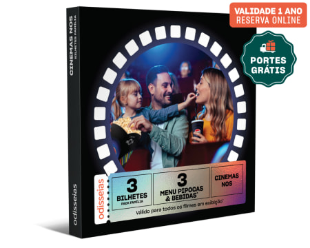 Cinemas NOS em Família: Bilhetes para 2 Adultos e 1 Criança | 30 Locais à Escolha