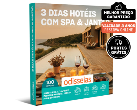 3 Dias Hotéis & Spa com Jantar | 100 Hotéis à Escolha