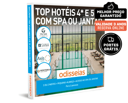 Top Hotéis 4* e 5* com Spa ou Jantar | 80 Estadias à Escolha