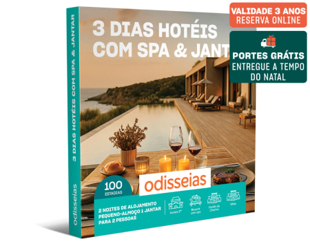 3 Dias Hotéis & Spa com Jantar | 100 Hotéis à Escolha