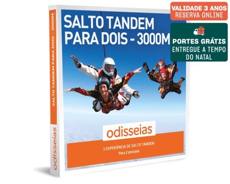 Salto Tandem a 3.000 Metros para Dois | 4 Locais à Escolha