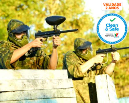 Paintball em Valongo, Sta Maria da Feira ou S.J. Madeira | 100 Bolas - 2 Horas | 1 a 8 Pessoas