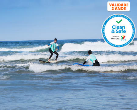 1 Dia de Surf na Praia Azul | 1 ou 2 Pessoas - 5 Horas | Atlantic Coast Surf School