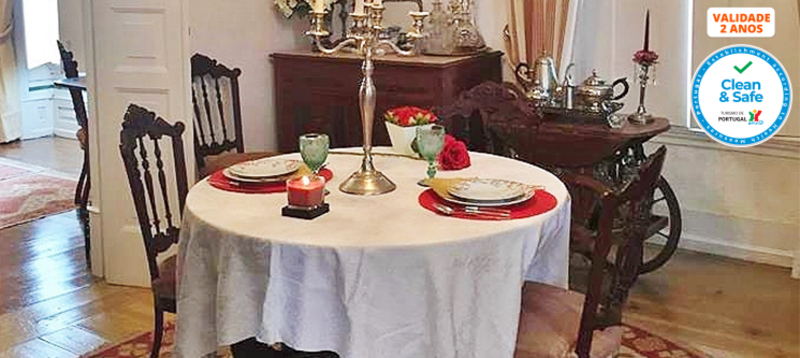 Jantar Romântico em Salão Apalaçado do Século XIX + Opção de Passeio a Cavalo a Dois | Alenquer