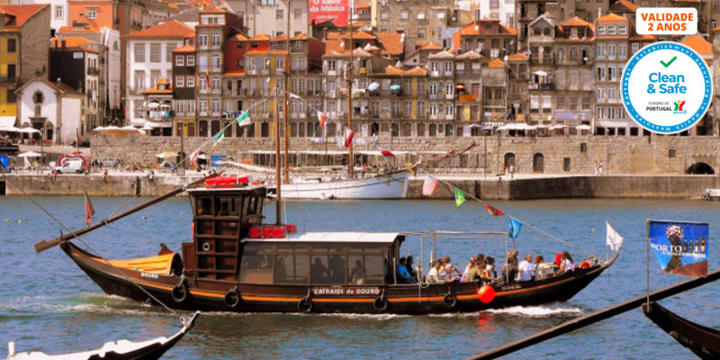 Cruzeiro das Pontes em Barco Rabelo | Passeio no Douro para 2 Pessoas - 50 Minutos