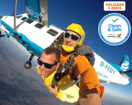 Salto Tandem | Skydive em Évora a 3000m de Altitude | Dê Aventura à sua Vida!