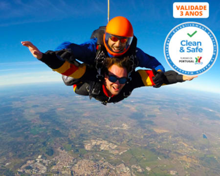 Salto Tandem | Skydive em Évora a 3000m de Altitude | Dê Aventura à sua Vida!