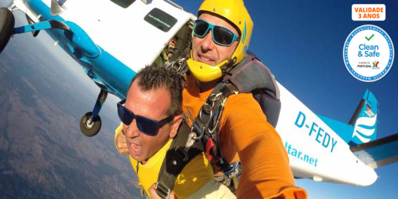 Salto Tandem | Skydive em Évora a 3000m de Altitude | Dê Aventura à sua Vida!