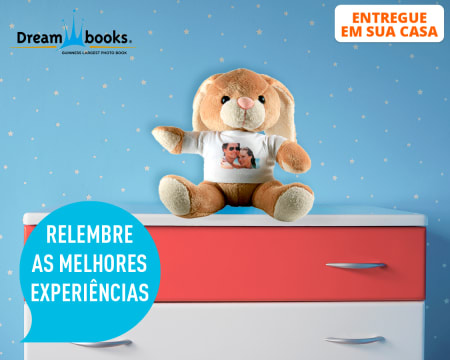 Peluche Coelhinho Bunny Personalizável | Entregue em Casa | Dreambooks