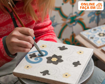 Aula de Pintura de Azulejos Online em Directo - 1h | Canteiro d'Imagens