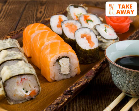 Take-Away! Sushi, Sashimi e Hots: 46 Peças + Sobremesa para Dois | Supremo Sushi - Carcavelos