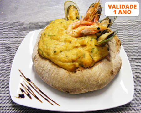 Açorda de Mariscos no Pão para 2 | Portofino Restaurante - Sesimbra