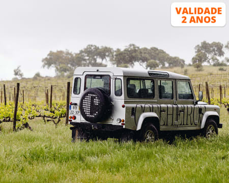 Passeio de Jipe + Prova de 4 ou 6 Vinhos | 1 ou 2 Pessoas | Herdade de Coelheiros - Arraiolos