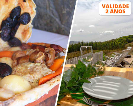 Cozido à Portuguesa no Pão para Dois c/ Vista para a Serra de Montejunto | Curral do Burro - Alenquer