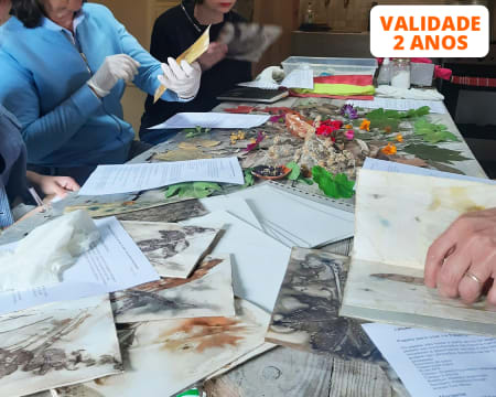 Workshop de Impressão Botânica em Tecido - 4h | 1 ou 2 Pessoas | Sintra
