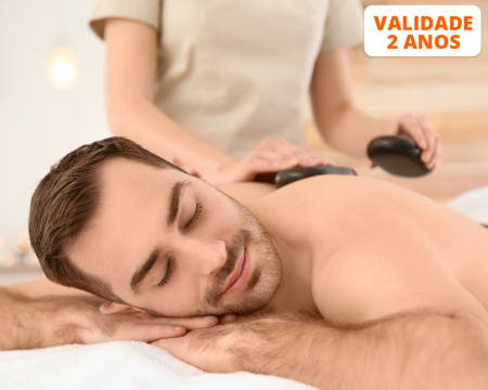 Massagem de Pedras Quentes Para Ele - 50 Minutos | Barreiro