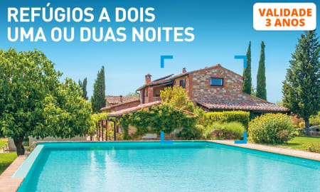 Refúgios a Dois Uma ou Duas Noites | 120 Estadias à Escolha