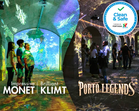 «Impressive Monet & Brilliant Klimt» & «Porto Legends » 2 Espectáculos Imersivos na Alfândega do Porto!