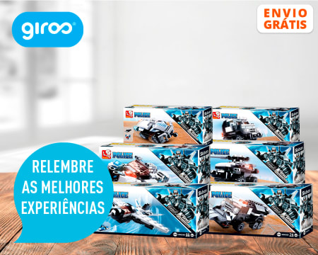 Pack 6 Veículos da Polícia de Intervenção - 1384 Peças | Construir um Super Robô! Entrega Grátis