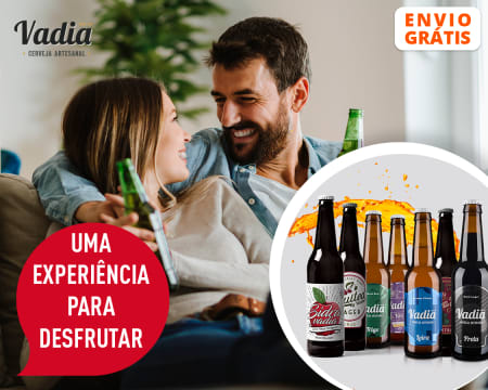 Cerveja Artesanal Vadia - Prova Cega em Casa de 12 Cervejas & Sidras + Visita à Cervejaria | Entrega Grátis