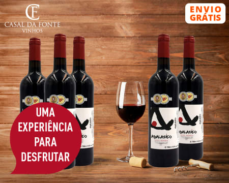 6 Garrafas de Abaladiço Tinto - Casal da Fonte | Entrega Grátis em Casa