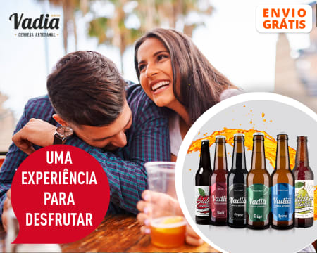 Cerveja Artesanal Vadia - Visita à Cervejaria para Dois + Cabaz c/ 8 Cervejas & 4 Sidras | Entrega Grátis