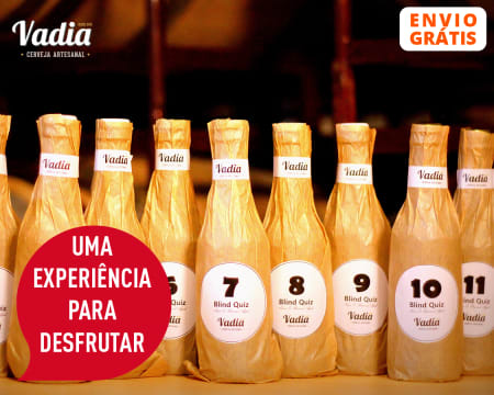 Cerveja Artesanal Vadia - Prova Cega em Casa de 12 Cervejas Especiais + Visita à Cervejaria | Entrega Grátis