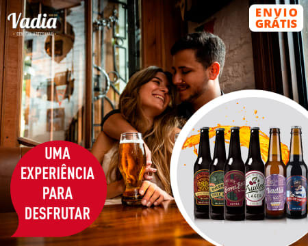 Cerveja Artesanal Vadia - Visita à Cervejaria + Cabaz c/ 12 Cervejas Harmonização | Entrega Grátis