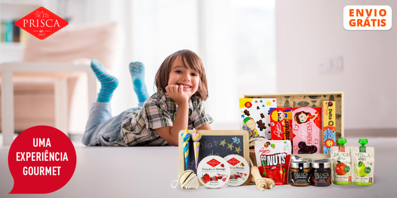 Cabaz para Criança - Entrega Grátis em Casa | 13 Produtos + 3 Brinquedos | Casa da Prisca