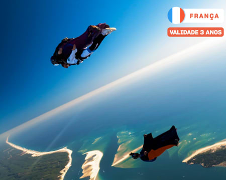 Experiência VIP: Sobrevoe a Baía de Arcachon! Salto Tandem de Wingsuit - 4000m de Altitude