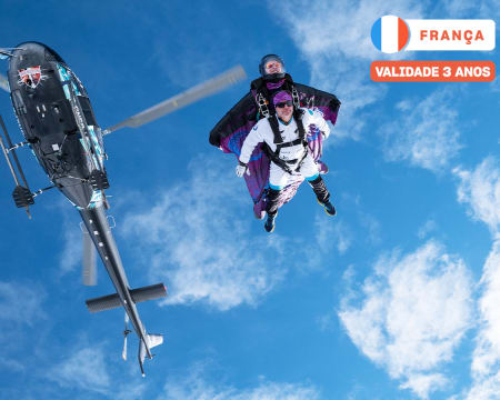 Experiência VIP: Salto Tandem de Helicóptero em Massif des Brasses | 1 ou 2 Pessoas | Skyvibration